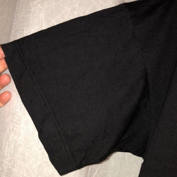 S Seamless LA TOUR EIFFEL Mock Neck Short Sleeve 💯 Cotton Tee - Picture 6 of 9